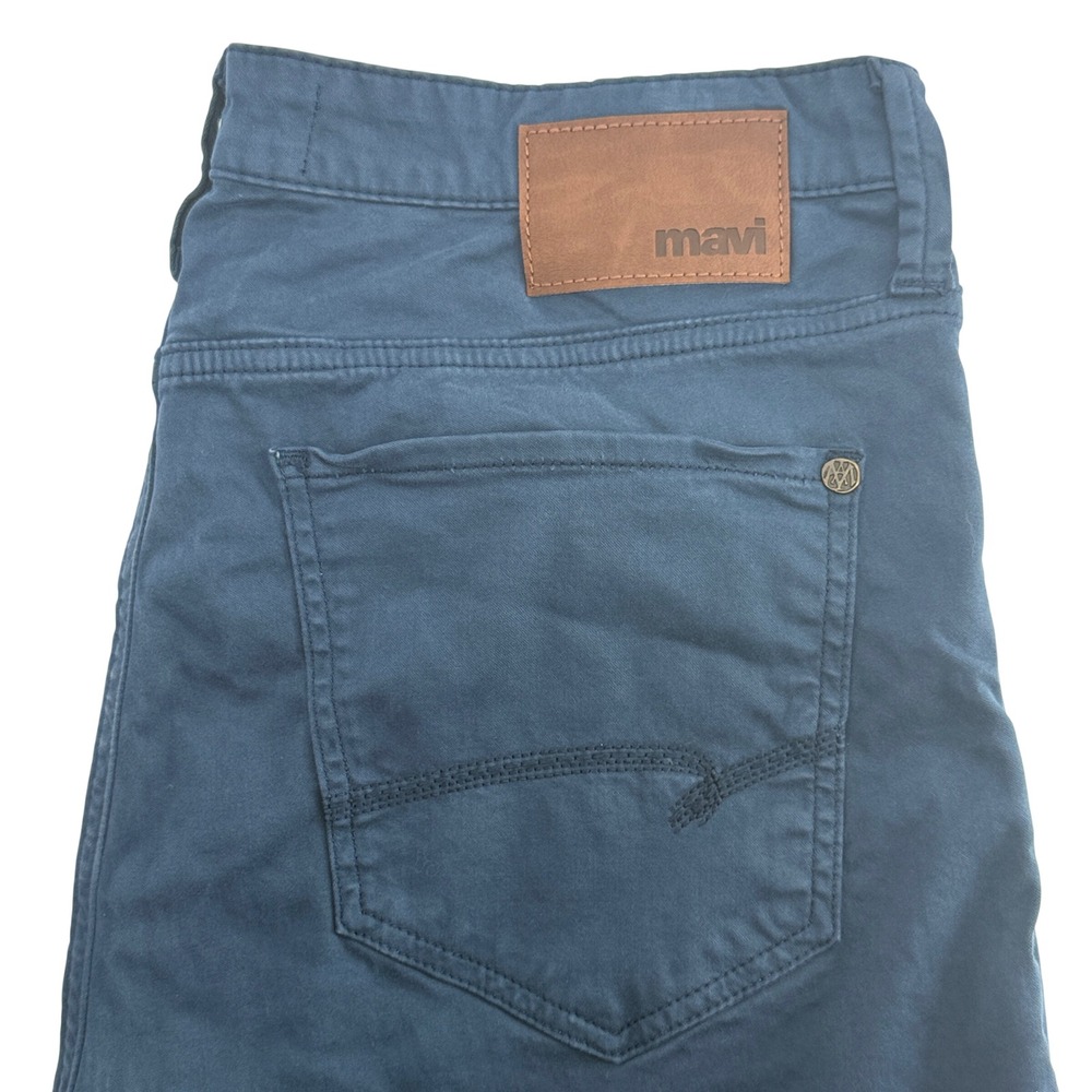 Mavi Jeans Co Zach Straight Leg Mens Blue Twill Pants Chino Style Regular Fit